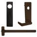 KIT - Rim Exit Device, Escutcheon x Dane Lever Trim 510L, 36in, Cylinder Dogging, Less Cylinder, LHR Left Hand Reverse/Reversible, Grade 1, 710/313AN Dark Bronze Anodized