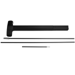 CVR Concealed Vertical Rod Exit Device, Exit Only, 36in x 96in, Hex Dogging, Includes 4188 and 2130 Strikes, Grade 1, 622/US19 Flat Black Painted