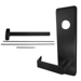 KIT - CVR Concealed Vertical Rod Exit Device, Escutcheon x Dane Lever Nightlatch Trim 510L-NL, 36in x 96in, Hex Dogging, LHR Left Hand Reverse/Reversible, Includes 4188 and 2130 Strikes, Grade 1, 622/US19 Flat Black Painted
