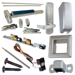 KIT - QEL (Quiet Electric Latch Retraction), RX (Request to Exit Switch), SVR (Surface Vertical Rod) Grooved Exit Device, 990 Dummy Pull Trim, 996L-DT-06 Dummy Lever Trim, LHR/Reversible Handing (Snap Ring Tool Required), Less Bottom Rods, 48in x 84in, Grade 1, 626/US26D Satin Chrome