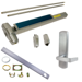 KIT - CD (Cylinder Dogging, Requires 1-1/4in Mortise Cylinder), SVR (Surface Vertical Rod) Smooth Exit Device, 996L-DT-06 Dummy Lever Trim, RHR Right Hand Reverse/Reversible Handing, (Snap Ring Tool Needed), 36in x 84in, Grade 1, 626/US26D Satin Chrome