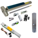 KIT - Alarmed (Requires 1-1/4in Mortise Cylinder), RX (Request to Exit Switch), SVR (Surface Vertical Rod) Smooth Exit Device, 990 Dummy Pull Trim, Less Bottom Rods, 36in x 84in, Grade 1, 626/US26D Satin Chrome