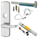 KIT - Alarmed (Requires 1-1/4in Mortise Cylinder), CVC (Concealed Vertical Cable) Grooved Exit Device, RX (Request to Exit Switch), 996L-17 Lever Trim (Requires Rim Cylinder), RHR Right Hand Reverse/Reversible Handing (Snap Ring Tool Required), 36in x Up to 96in, No Dogging, Grade 1, 626/US26D Satin Chrome