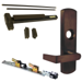 KIT - QEL (Quiet Electric Latch Retraction), SVR (Surface Vertical Rod) Exit Device, 996L-NL-06 Nightlatch Lever Trim, LHR Left Hand Reverse/Reversible Handing, 36in x 84in, Grade 1, 710/313AN Dark Bronze Anodized