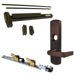 KIT - QEL (Quiet Electric Latch Retraction), SVR (Surface Vertical Rod) Exit Device, 996L-NL-06 Nightlatch Lever Trim, RHR Right Hand Reverse/Reversible Handing, 36in x 84in, Grade 1, 710/313AN Dark Bronze Anodized