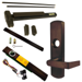 KIT - Alarmed, RX (Request to Exit Switch), SVR (Surface Vertical Rod) Exit Device, 996L-NL-06 Nightlatch Lever Trim, RHR Right Hand Reverse/Reversible Handing, 36in x 84in, Grade 1, 710/313AN Dark Bronze Anodized