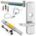 KIT - Alarmed (Requires 1-1/4in Mortise Cylinder), CVC (Concealed Vertical Cable) Grooved Exit Device, RX (Request to Exit Switch), 996L-17 Lever Trim (Requires Rim Cylinder), LHR Left Hand Reverse/Reversible Handing (Snap Ring Tool Required), 36in x Up to 96in, No Dogging, Grade 1, 626/US26D Satin Chrome