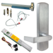 KIT - Alarmed (Requires 1-1/4in Mortise Cylinder), CVC (Concealed Vertical Cable) Grooved Exit Device, RX (Request to Exit Switch), 996L-BE-06 Passage Lever Trim, LHR Left Hand Reverse/Reversible Handing (Snap Ring Tool Required), 36in x Up to 96in, No Dogging, Grade 1, 626/US26D Satin Chrome