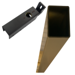 KIT - Key Removable Steel Mullion, 7ft 6in, 2in x 3in, Prepped for Two 299 Strikes, 695/SP313 Powder-Coated Dark Bronze