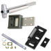 KIT - Cylinder Dogging, Rim Exit Device, Exit Only No Trim, 36in, 1409 Strike, Grade 1, 628/US28 Anodized Aluminum