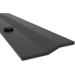84in Offset Security Bar, 3/16in H x 2-1/4 W, BSP Black Suede Powder Coat