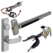 KIT - Fire Rated, 8800 Series Rim Exit Device, Factory Installed RX and MELR (Request to Exit) and (Motorized Electric Latch Retraction), Classroom Lever Trim (Key Locks/Unlocks Trim), Escutcheon with L Lever, Keyed Trim, Less Mortise Cylinder 1-1/8in, 36in, Grade 1, RHR Right Hand Reverse, 630/US32D Stainless Steel