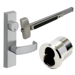 KIT - Fire Rated, 8800 Series Rim Exit Device, Classroom Lever Trim (Key Locks/Unlocks Trim), Escutcheon with L Lever, Keyed Trim, Mortise Cylinder LFIC (Large Format Interchangeable Core Housing Only, Less Core), 36in, Grade 1, RHR Right Hand Reverse, 630/US32D Stainless Steel