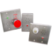 Door Exit Alarm with Adjustable (2 to 60 Second) Time Delay, Single Gang Stainless Steel Plate, LED and Audible Alarm