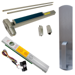 KIT - Alarmed (Requires 1-1/4in Mortise Cylinder), Fire-Rated (No Dogging), RX (Request to Exit Switch), SVR (Surface Vertical Rod) Smooth Exit Device, 990 Dummy Pull Trim, 36in x 84in, Grade 1, 626/US26D Satin Chrome
