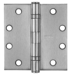 5-Knuckle Hinge, Full Mortise Standard Weight Hinge, 4.5in x 4.5in (4545), 652/US26D Satin Chrome