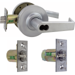 KIT - Entry Clutched Sierra Lever, SFIC Less Core, 2-3/8in Backset, Grade 2, 626/US26D Satin Chrome