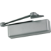 Door Closer with Extra Duty Arm (EDA), Adjustable Spring Sizes 1-6, Rounded Cover, Grade 1, 689/US28 Painted Aluminum