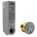 KIT - Gray Door Propped Alarm, Surface Mount, 100DB, 9VDC Battery Operated, 1 Second to 4 Minute Door Open Times, Mortise Cylinder Included, SC1 Keyway