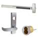 KIT - Fire Rated, PE8800 Series Rim Exit Device, Nightlatch Lever Trim (Key Retracts Latchbolt Lever Rigid), Narrow Escutcheon with L Lever, Keyed Trim (Rim IC), LFIC (Large Format Interchangeable Core Rim Housing Only, Less Core), 36in, Grade 1, LHR Left Hand Reverse, 630/US32D Stainless Steel