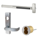 KIT - Fire Rated, PE8800 Series Rim Exit Device, Nightlatch Lever Trim (Key Retracts Latchbolt Lever Rigid), Narrow Escutcheon with L Lever, Keyed Trim (Rim IC), LFIC (Large Format Interchangeable Core Rim Housing Only, Less Core), 36in, Grade 1, RHR Right Hand Reverse, 630/US32D Stainless Steel