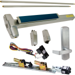 KIT - Fire-Rated (No Dogging), QEL (Quiet Electric Latch Retraction), RX (Request to Exit Switch), SVR (Surface Vertical Rod) Grooved Exit Device, 990 Dummy Pull Trim, 996L-DT-06 Dummy Lever Trim, LHR/Reversible Handing (Snap Ring Tool Required), 48in x 84in, Grade 1, 626/US26D Satin Chrome