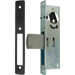 1-1/8in Backset Deadbolt, 1in x 6-7/8in Beveled Faceplate, LH or RHR Handing, Without Strike Plate, Fits Glass Aluminum Doors, 711/335 Black Anodized