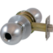 Entry Ball Knob, Less Cylinder, 2-3/4in Backset, Grade 2, 626/US26D Satin Chrome