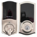 Z-Wave 700 Long Range, Smartcode Touchscreen, Electronic Deadbolt, Home Connect Series, KW1 SmartKey,UL 20 Minute Fire Rated, Traditional Design, Radius Corner Adjustable Latch 2-3/8in-2-3/4in Backset, Grade 2, 619/US15 Satin Nickel