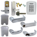 KIT - Keypad Network Hardwired Privacy, Mortise Lock, Sparta Lever, FSIC (Schlage Full Size IC), Less Core, 2-3/4in Backset, UL, ANSI Strike, Field Reversible Handing, Grade 1, 626/US26D Satin Chrome
