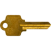 AR1 1179 Arrow Key Blank Brass