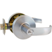 Cylindrical Lock, Low Current Motorized Latch Retraction, Request to Exit (REX), 24V EU Electric Unlock, Curved Lever, Schlage C Keyway, 2-3/4in Backset, ASA Strike, UL Listed, UL Listed, 626/US26D Satin Chrome
