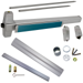 KIT - Less Dogging, SVR (Surface Vertical Rod) Grooved Exit Device, 110MD-NL-OP Nightlatch Trim, 48in x 84in, Grade 1, 628/US28 Satin Aluminum