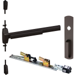 KIT - Fire-Rated (No Dogging), QEL (Quiet Electric Latch Retraction), SVR (Surface Vertical Rod) Grooved Exit Device, 990NL Nightlatch Pull Trim, Non-Handed, No Dogging, 48in x 84in, Grade 1, 710/313AN Dark Bronze Anodized