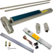 KIT - Alarmed (Requires 1-1/4in Mortise Cylinder), RX (Request to Exit Switch), SVR (Surface Vertical Rod) Smooth Exit Device Only, No Trim, 48in x 84in, Grade 1, 626/US26D Satin Chrome