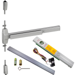 KIT - Alarmed (Requires 1-1/4in Mortise Cylinder), RX (Request to Exit Switch), SVR (Surface Vertical Rod) Smooth Exit Device Only, No Trim, 48in x 84in, Grade 1, 630/US32D Stainless Steel