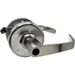 Grade 1 Electrified Newport Cylindrical Lever, FS/FSE, Field Selectable, 12-24VDC, M92 - Request to Exit (REX), Less CR2000-34-626 Cylinder, 2-3/4in Backset, ANSI Strike SA114, 626/US26D Satin Chrome