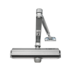 3100 Series Light Duty Door Closer, Adjustable Sizes 3-6, Adjustable Hydraulic Backcheck, PA Tri-Pack Arm, Grade 1, 689/US28 Aluminum