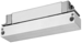 2000lbs HiShear Single Door Semi-Concealed Electromagnetic Lock, External Electronics, 12/24VDC, 628/US28 Satin Aluminum