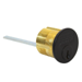 Rim Cylinder, LC Keyway, 6-Pin, 1-Bitted, 2 Nickel Silver Keys, BSP Black Suede Powder Coat