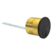 Rim Cylinder, HA Keyway, 6-Pin, 1-Bitted, 2 Nickel Silver Keys, BSP Black Suede Powder Coat