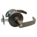 10X-Line Double Cylinder Communicating L Lever, LA Keyway 1-Bitted, 2-3/4in Backset, ANSI Strike, Grade 1, 613E/US10BE Dark Oxidized Satin Bronze