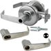 KIT - Grade 1 Storeroom Newport Cylindrical Lever, Small Format IC 6/7-Pin Prep with Disposable Plastic Core, (Less SFIC Core), 2-3/4in Backset, ANSI Strike SA114, 626C/US26D Satin Chrome MicroShield Coating