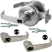 KIT - Grade 1 Office/Entrance Newport Cylindrical Lever, Small Format IC 6/7-Pin Prep with Disposable Plastic Core, (Less SFIC Core), 2-3/4in Backset, ANSI Strike SA114, 626C/US26DC Satin Chrome MicroShield Coating
