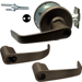KIT - Grade 1 Classroom x Blank Plate Princeton Cylindrical Lever, Large Format IC 6-Pin Prep Less LFIC with Disposable Plastic Core, 2-3/4in Backset, ANSI Strike SA114, 613E/US10BE Dark Oxidized Satin Bronze