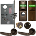 KIT - Apartment Mortise Lock with Deadbolt & Toggle, Citation Lever with A Rose Trim, Standard 1-1/8 Mortise Cylinder, A01 Clover Cam, L4 Keyway 0-Bit, V20 Outside Indicator (Vacant/Occupied, Green/Red), V01 Inside Indicator (Locked/Unlocked, Green/Red), ANSI Strike SS118, 613E/US10BE Dark Oxidized Satin Bronze