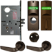 KIT - Apartment Mortise Lock with Deadbolt & Toggle, Citation Lever with A Rose Trim, Less 1-1/8 Mortise Cylinder, V20 Outside Indicator (Vacant/Occupied, Green/Red), V01 Inside Indicator (Locked/Unlocked, Green/Red), ANSI Strike SS118, 613E/US10BE Dark Oxidized Satin Bronze