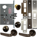 KIT - Electrified Mortise, Field Reversible - Fail Safe and Fail Secure, Citation Lever with A Rose Trim, LFIC 6-Pin Large Format Interchangeable Core Mortise Housing, A01 Clover Cam, Less IC Core, Handing is Field Reversible, ANSI Strike SS118, 613E/US10BE Dark Oxidized Satin Bronze