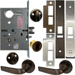 KIT - Electrified Mortise, Field Reversible - Fail Safe and Fail Secure, Citation Lever with A Rose Trim, LFIC 6-Pin Large Format Interchangeable Core Mortise Housing, A01 Clover Cam, Less IC Core, Handing is Field Reversible, ANSI Strike SS118, 613E/US10BE Dark Oxidized Satin Bronze