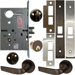 KIT - Electrified Mortise, Field Reversible - Fail Safe and Fail Secure, Citation Lever with A Rose Trim, Standard 1-1/8 Mortise Cylinder, A01 Clover Cam, L4 Keyway 0-Bit, Handing is Field Reversible, ANSI Strike SS118, 613E/US10BE Dark Oxidized Satin Bronze